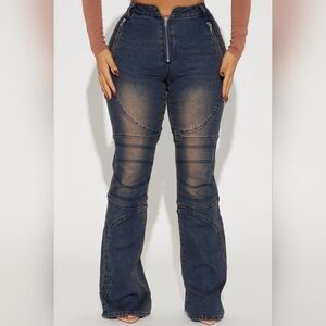 Down To Rise Moto High Rise Stretch Jeans 10-12